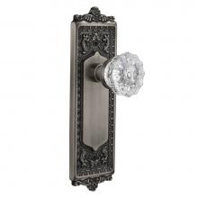 Nostalgic Warehouse 704162 - Nostalgic Warehouse Egg & Dart Plate Passage Crystal Glass Door Knob in Antique Pewter