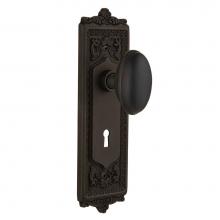 Nostalgic Warehouse 704221 - Nostalgic Warehouse Egg & Dart Plate with Keyhole Single Dummy Homestead Door Knob in Oil-Rubb