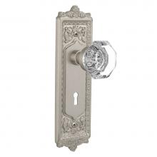 Nostalgic Warehouse 704250 - Nostalgic Warehouse Egg & Dart Plate with Keyhole Privacy Waldorf Door Knob in Satin Nickel