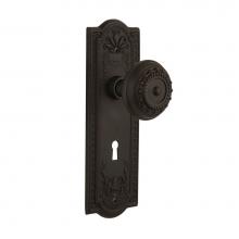 Nostalgic Warehouse 704303 - Nostalgic Warehouse Meadows Plate with Keyhole Single Dummy Meadows Door Knob in Oil-Rubbed Bronze