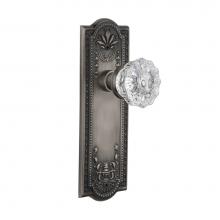Nostalgic Warehouse 704310 - Nostalgic Warehouse Meadows Plate Single Dummy Crystal Glass Door Knob in Antique Pewter