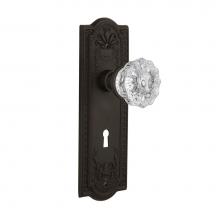 Nostalgic Warehouse 704319 - Nostalgic Warehouse Meadows Plate with Keyhole Single Dummy Crystal Glass Door Knob in Oil-Rubbed