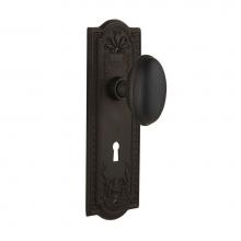 Nostalgic Warehouse 704347 - Nostalgic Warehouse Meadows Plate with Keyhole Privacy Homestead Door Knob in Oil-Rubbed Bronze