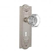 Nostalgic Warehouse 704406 - Nostalgic Warehouse Meadows Plate with Keyhole Double Dummy Waldorf Door Knob in Satin Nickel