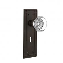 Nostalgic Warehouse 704413 - Nostalgic Warehouse Meadows Plate with Keyhole Single Dummy Waldorf Door Knob in Oil-Rubbed Bronze