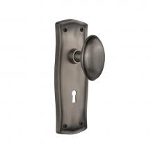 Nostalgic Warehouse 704481 - Nostalgic Warehouse Prairie Plate with Keyhole Privacy Homestead Door Knob in Antique Pewter