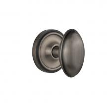 Nostalgic Warehouse 704742 - Nostalgic Warehouse Classic Rosette Privacy Homestead Door Knob in Antique Pewter