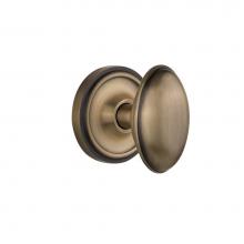 Nostalgic Warehouse 704759 - Nostalgic Warehouse Classic Rosette Double Dummy Homestead Door Knob in Antique Brass