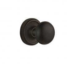 Nostalgic Warehouse 704786 - Nostalgic Warehouse Classic Rosette Passage New York Door Knob in Oil-Rubbed Bronze