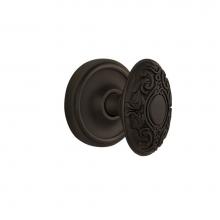 Nostalgic Warehouse 704811 - Nostalgic Warehouse Classic Rosette Single Dummy Victorian Door Knob in Oil-Rubbed Bronze
