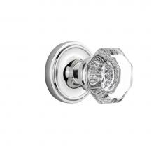 Nostalgic Warehouse 704819 - Nostalgic Warehouse Classic Rosette Privacy Waldorf Door Knob in Bright Chrome