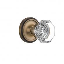 Nostalgic Warehouse 704824 - Nostalgic Warehouse Classic Rosette Passage Waldorf Door Knob in Antique Brass