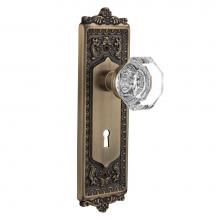 Nostalgic Warehouse 704865 - Nostalgic Warehouse Egg & Dart Plate Interior Mortise Waldorf Door Knob in Antique Brass