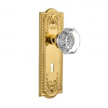 Nostalgic Warehouse 704879 - Nostalgic Warehouse Meadows Plate Interior Mortise Waldorf Door Knob in Polished Brass
