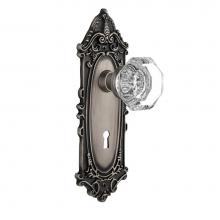 Nostalgic Warehouse 704898 - Nostalgic Warehouse Victorian Plate Interior Mortise Waldorf Door Knob in Antique Pewter