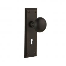 Nostalgic Warehouse 704931 - Nostalgic Warehouse New York Plate Interior Mortise New York Door Knob in Oil-Rubbed Bronze