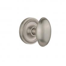 Nostalgic Warehouse 704959 - Nostalgic Warehouse Rope Rosette Interior Mortise Homestead Door Knob in Satin Nickel