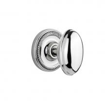 Nostalgic Warehouse 704963 - Nostalgic Warehouse Rope Rosette Interior Mortise Homestead Door Knob in Bright Chrome