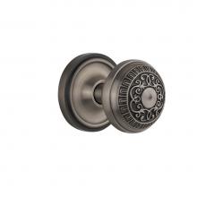 Nostalgic Warehouse 704973 - Nostalgic Warehouse Classic Rosette Interior Mortise Egg & Dart Door Knob in Antique Pewter