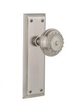 Nostalgic Warehouse 705012 - Nostalgic Warehouse New York Plate Passage Meadows Door Knob in Satin Nickel