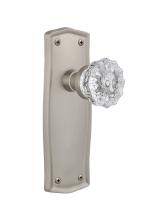 Nostalgic Warehouse 705336 - Nostalgic Warehouse Prairie Plate Passage Crystal Glass Door Knob in Satin Nickel