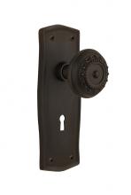 Nostalgic Warehouse 705563 - Nostalgic Warehouse Prairie Plate with Keyhole Passage Meadows Door Knob in Oil-Rubbed Bronze