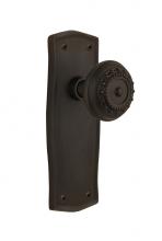 Nostalgic Warehouse 705569 - Nostalgic Warehouse Prairie Plate Privacy Meadows Door Knob in Oil-Rubbed Bronze