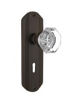Nostalgic Warehouse 705648 - Nostalgic Warehouse Deco Plate with Keyhole Privacy Waldorf Door Knob in Oil-Rubbed Bronze