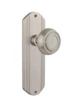 Nostalgic Warehouse 705948 - Nostalgic Warehouse Deco Plate Privacy Mission Door Knob in Satin Nickel