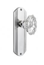 Nostalgic Warehouse 705963 - Nostalgic Warehouse Deco Plate Passage Chateau Door Knob in Bright Chrome