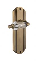 Nostalgic Warehouse 706003 - Nostalgic Warehouse Deco Plate Passage Parlor Lever in Antique Brass