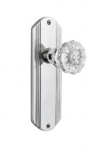 Nostalgic Warehouse 706103 - Nostalgic Warehouse Deco Plate Single Dummy Crystal Glass Door Knob in Bright Chrome