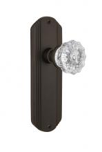 Nostalgic Warehouse 706104 - Nostalgic Warehouse Deco Plate Single Dummy Crystal Glass Door Knob in Oil-Rubbed Bronze