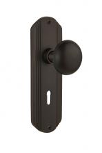 Nostalgic Warehouse 706171 - Nostalgic Warehouse Deco Plate with Keyhole Double Dummy New York Door Knob in Oil-Rubbed Bronze