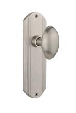 Nostalgic Warehouse 706323 - Nostalgic Warehouse Deco Plate Single Dummy Homestead Door Knob in Satin Nickel