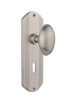 Nostalgic Warehouse 706328 - Nostalgic Warehouse Deco Plate with Keyhole Single Dummy Homestead Door Knob in Satin Nickel