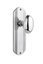 Nostalgic Warehouse 706332 - Nostalgic Warehouse Deco Plate Double Dummy Homestead Door Knob in Bright Chrome