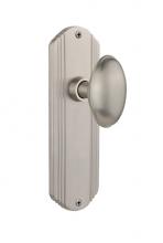 Nostalgic Warehouse 706335 - Nostalgic Warehouse Deco Plate Double Dummy Homestead Door Knob in Satin Nickel
