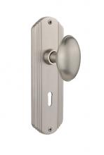 Nostalgic Warehouse 706345 - Nostalgic Warehouse Deco Plate Interior Mortise Homestead Door Knob in Satin Nickel