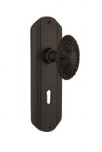 Nostalgic Warehouse 706453 - Nostalgic Warehouse Deco Plate Interior Mortise Victorian Door Knob in Oil-Rubbed Bronze