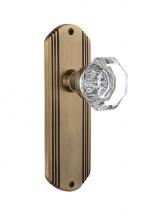 Nostalgic Warehouse 706499 - Nostalgic Warehouse Deco Plate Double Dummy Waldorf Door Knob in Antique Brass