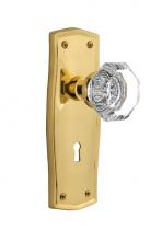 Nostalgic Warehouse 706535 - Nostalgic Warehouse Prairie Plate Interior Mortise Waldorf Door Knob in Unlacquered Brass