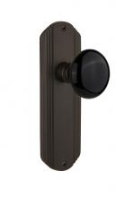 Nostalgic Warehouse 706551 - Nostalgic Warehouse Deco Plate Double Dummy Black Porcelain Door Knob in Oil-Rubbed Bronze