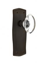 Nostalgic Warehouse 706675 - Nostalgic Warehouse Prairie Plate Double Dummy Oval Clear Crystal Glass Door Knob in Oil-Rubbed Br