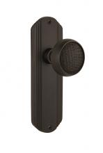 Nostalgic Warehouse 706822 - Nostalgic Warehouse Deco Plate Single Dummy Craftsman Door Knob in Oil-Rubbed Bronze