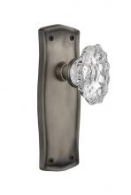Nostalgic Warehouse 706915 - Nostalgic Warehouse Prairie Plate Double Dummy Chateau Door Knob in Antique Pewter
