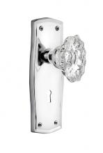 Nostalgic Warehouse 706923 - Nostalgic Warehouse Prairie Plate Interior Mortise Chateau Door Knob in Bright Chrome