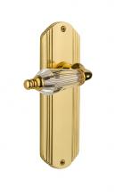 Nostalgic Warehouse 706931 - Nostalgic Warehouse Deco Plate Single Dummy Parlor Lever in Unlacquered Brass
