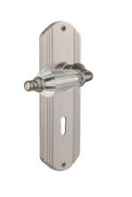Nostalgic Warehouse 706947 - Nostalgic Warehouse Deco Plate with Keyhole Double Dummy Parlor Lever in Satin Nickel