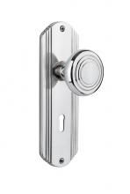 Nostalgic Warehouse 706997 - Nostalgic Warehouse Deco Plate with Keyhole Double Dummy Deco Door Knob in Bright Chrome